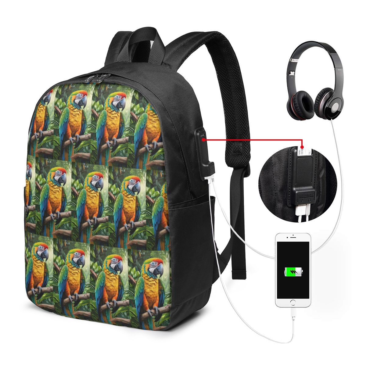 Cute Macaw Parrots Backpack Tr - Backpacks review and price