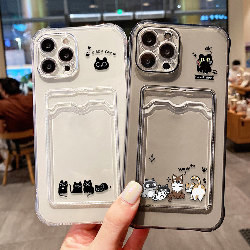 Cute Black Cat Phone Case For  - Wallets review and price
