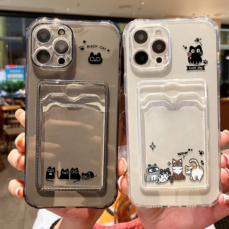 Cute Black Cat Phone Case For  - Wallets review and price