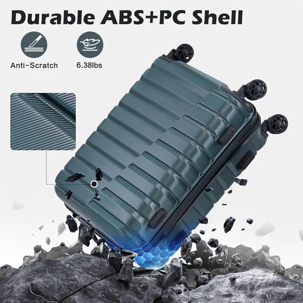 3-Piece Hard Shell Spinner Lug - Expandable Hard Shell Luggage Set review and price